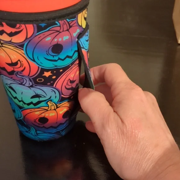 Halloween Pumpkins Tumbler Sleeve with Handle - Picture 2 of 8